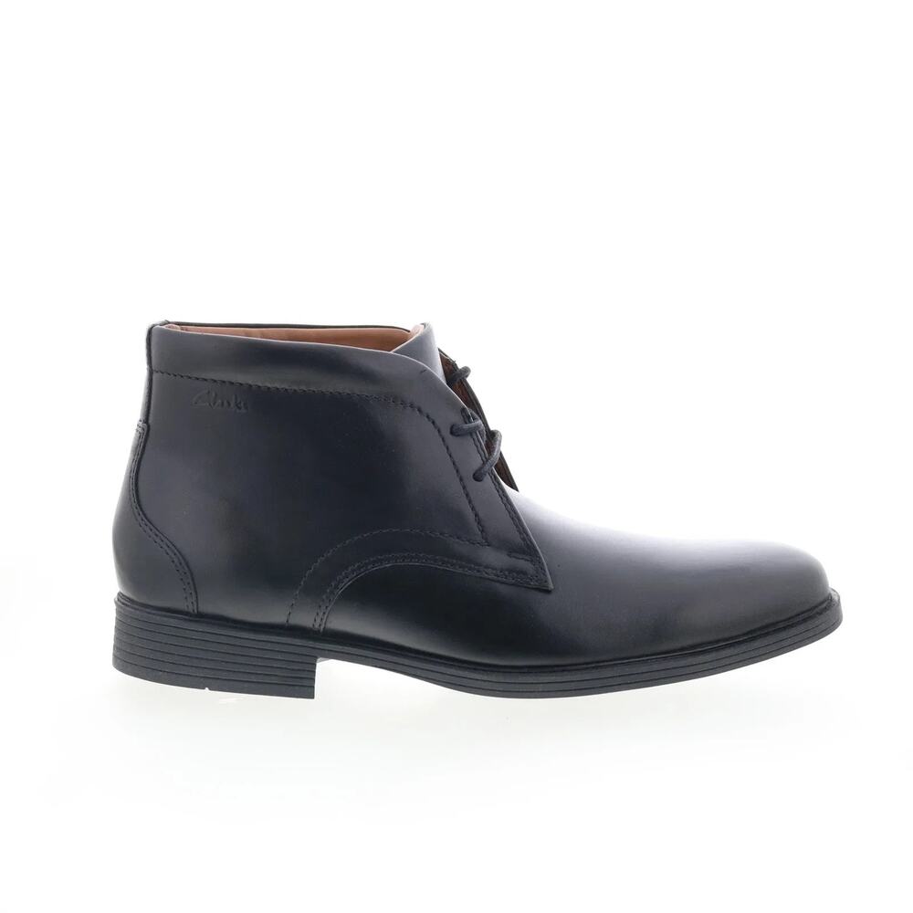 Clarks Originals Mens Whiddon Mid Boots Black Leather